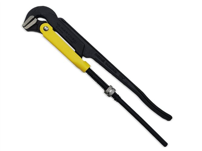 Szczypce nastawne szwedzkie do rur szczęki typ 90° o rozstawie max 55mm 1.5" długość 425mm Waryński