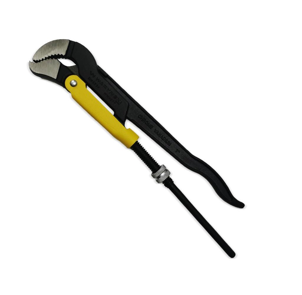 Szczypce nastawne szwedzkie do rur szczęki typ S o rozstawie max 40mm długość 330mm Waryński