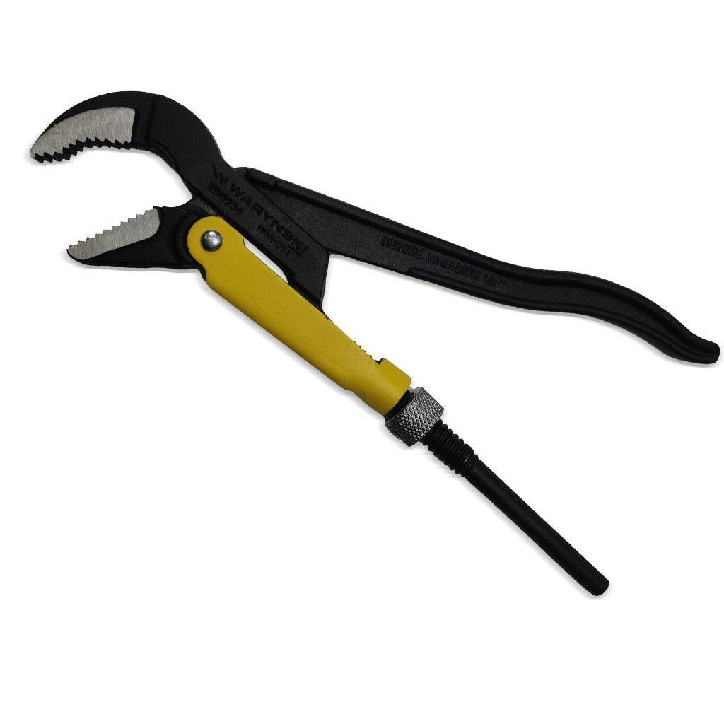 Szczypce nastawne szwedzkie do rur szczęki typ 45° o rozstawie max 25mm długość 235mm Waryński