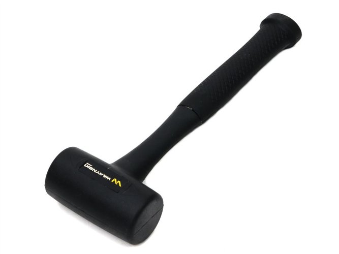 Młotek gumowy czarny bezodrzutowy 680 g trzonek z włókna szklanego Waryński