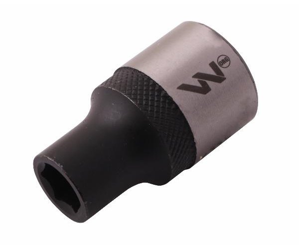 Nasadka sześciokątna 1/2". 9 mm. CrV50BV30. DIN 3124. Waryński