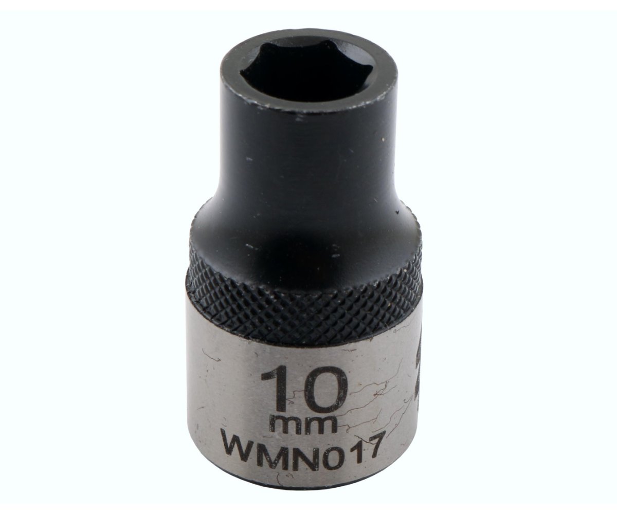 Nasadka sześciokątna 1/2". 10 mm. CrV50BV30. DIN 3124. Waryński