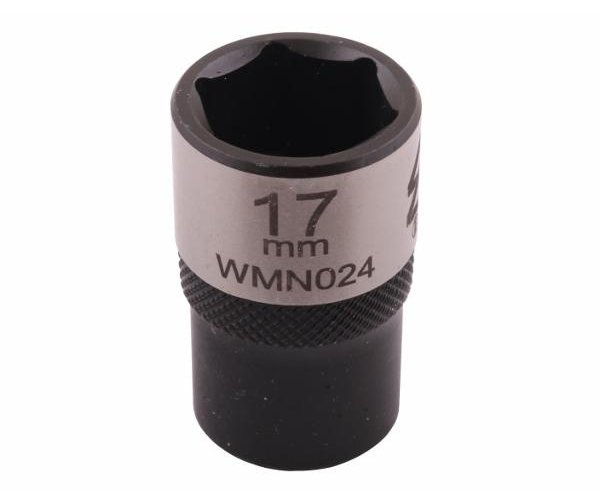 Nasadka sześciokątna 1/2". 17 mm. CrV50BV30. DIN 3124. Waryński