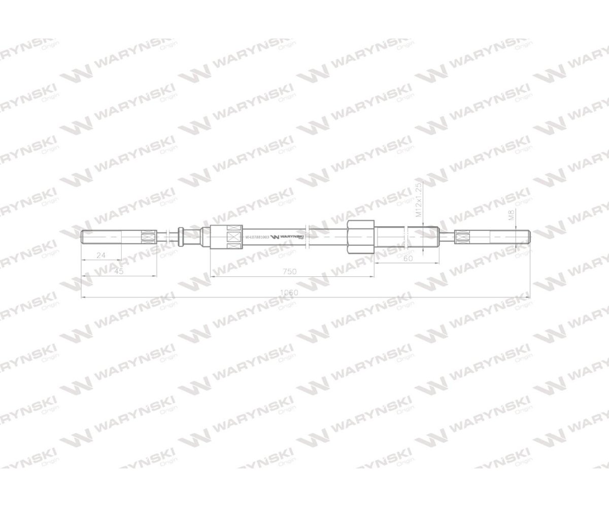 Linka - Sprzęgło L-1060mm/750mm 69112105 ZETOR Waryński
