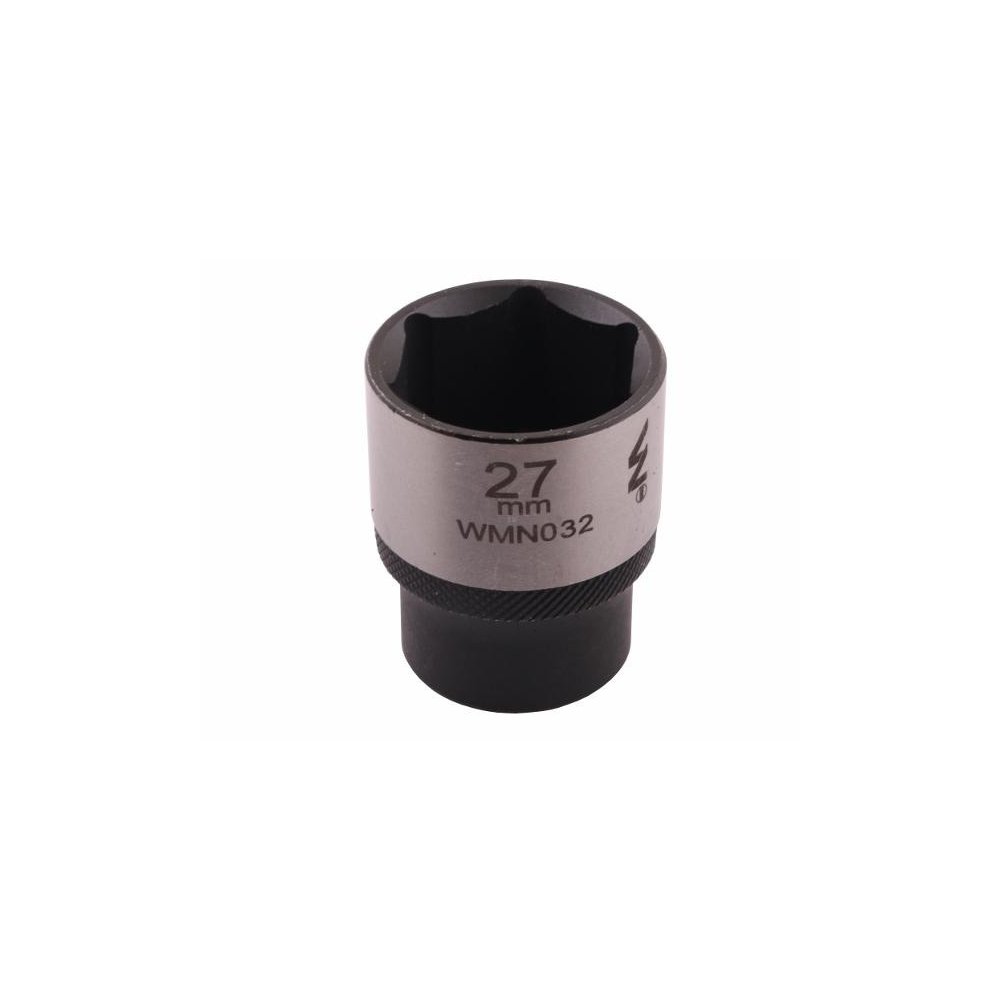 Nasadka sześciokątna 1/2". 27 mm. CrV50BV30. DIN 3124. Waryński