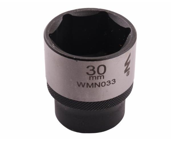 Nasadka sześciokątna 1/2". 30 mm. CrV50BV30. DIN 3124. Waryński