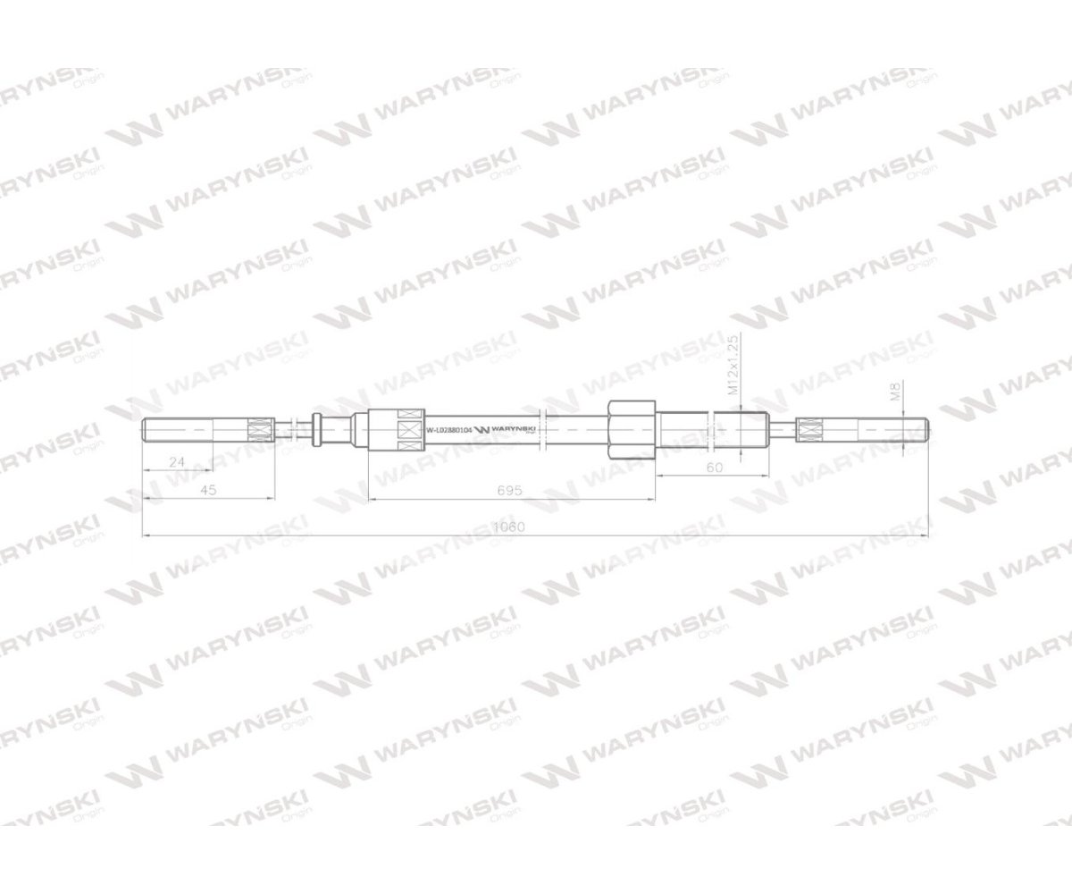 Linka - Hamulec L-1060mm 70112905 ZETOR Waryński