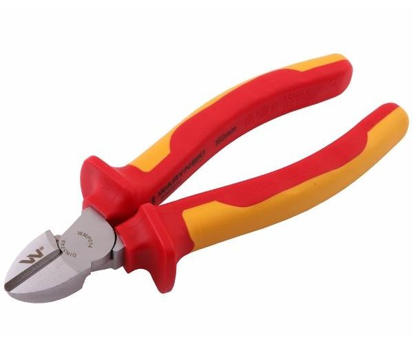 Szczypce izolowane, boczne, 160 mm. VDE. Waryński