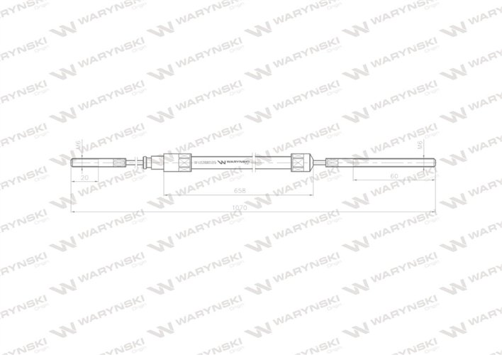 Linka - Hamulec L-1070mm 69112738 ZETOR Waryński