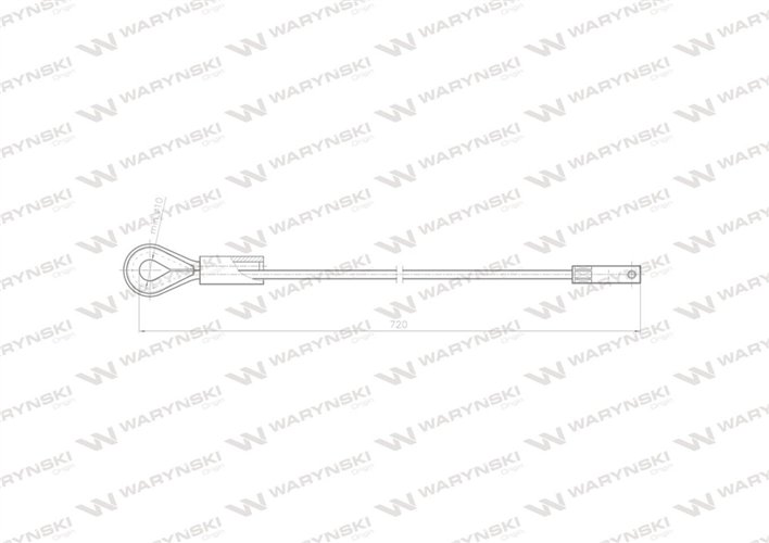 Linka - Ogranicznik drzwi L-720mm 80368020 ZETOR Waryński