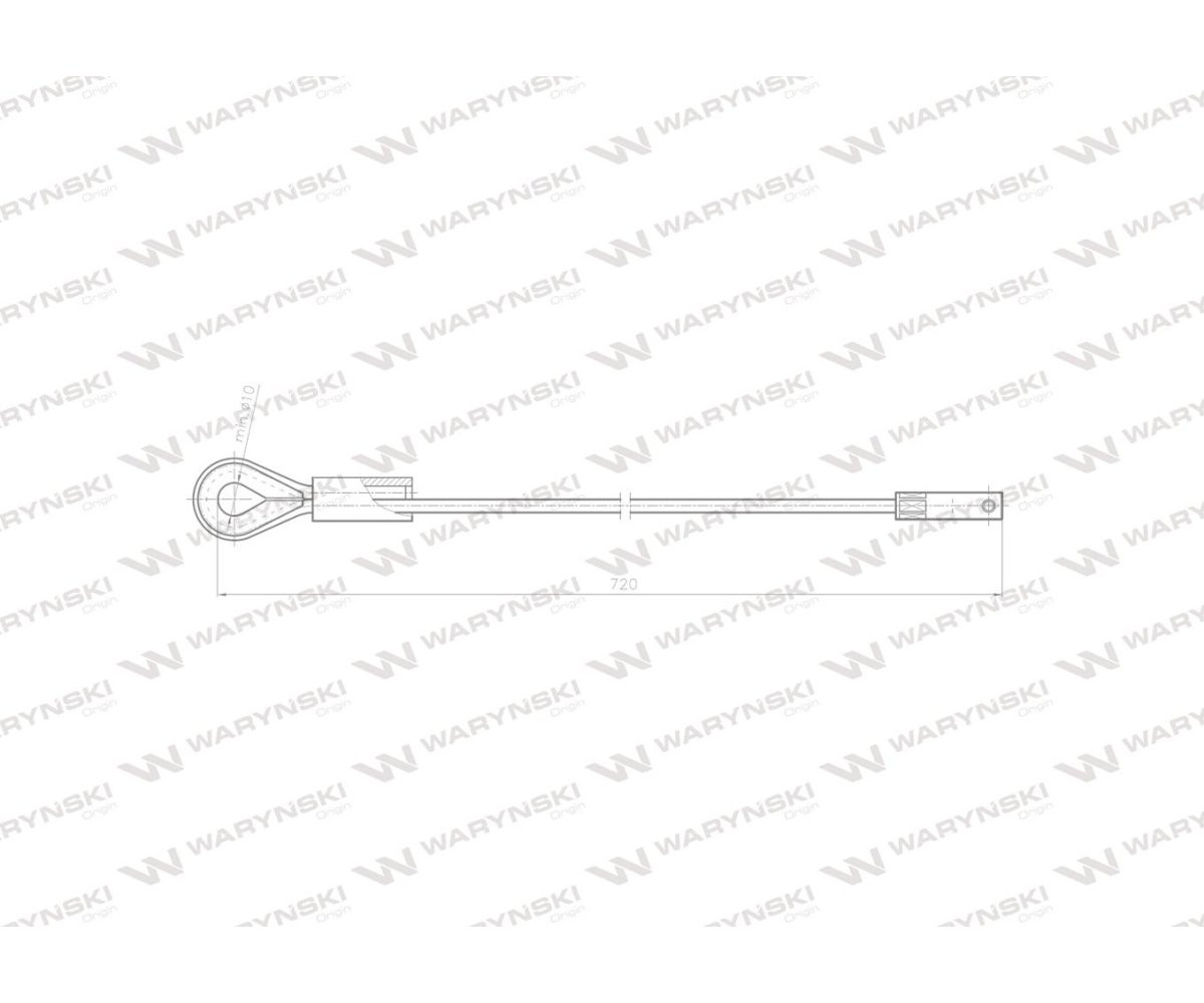 Linka - Ogranicznik drzwi L-720mm 80368020 ZETOR Waryński
