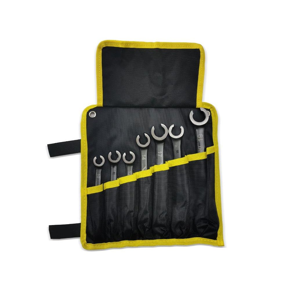 Zestaw kluczy oczkowych otwartych w pokrowcu 7 szt Waryński