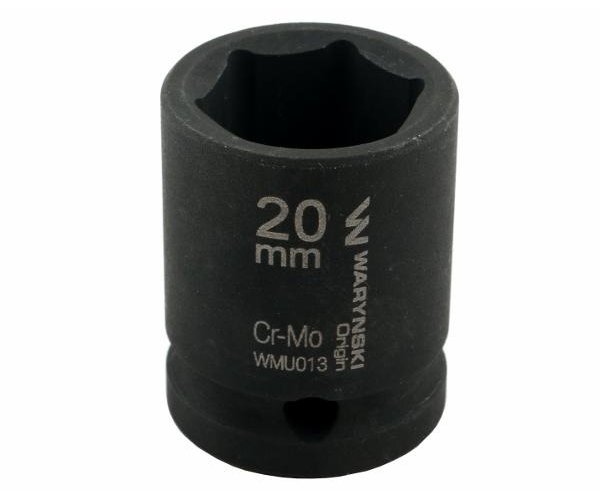 Nasadka udarowa sześciokątna 1/2". 20 mm. CrMo. DIN 3129. Waryński