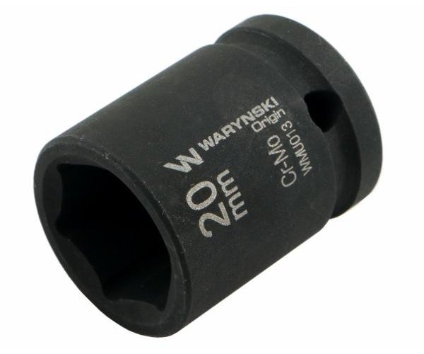 Nasadka udarowa sześciokątna 1/2". 20 mm. CrMo. DIN 3129. Waryński