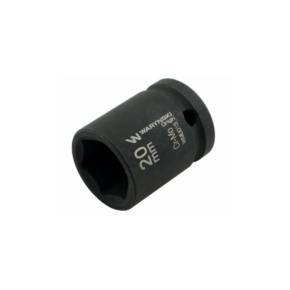 Nasadka udarowa sześciokątna 1/2". 20 mm. CrMo. DIN 3129. Waryński