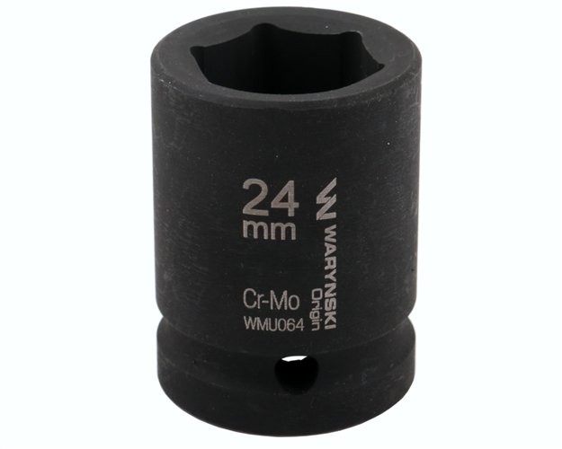 Nasadka udarowa sześciokątna 3/4". 24 mm. CrMo. DIN 3129. Waryński