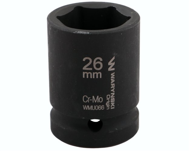 Nasadka udarowa sześciokątna 3/4". 26 mm. CrMo. DIN 3129. Waryński