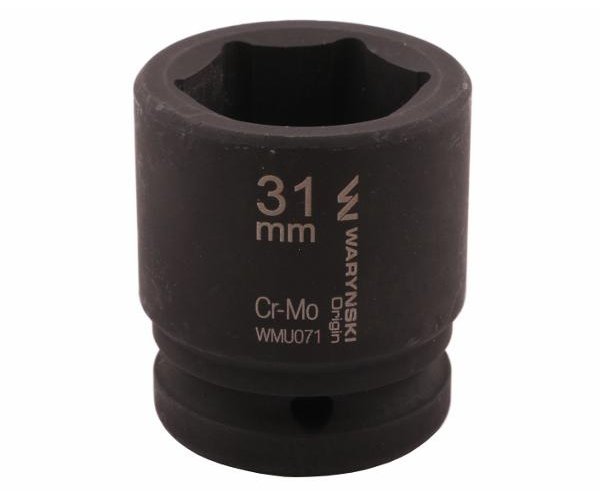 Nasadka udarowa sześciokątna 3/4". 31 mm. CrMo. DIN 3129. Waryński