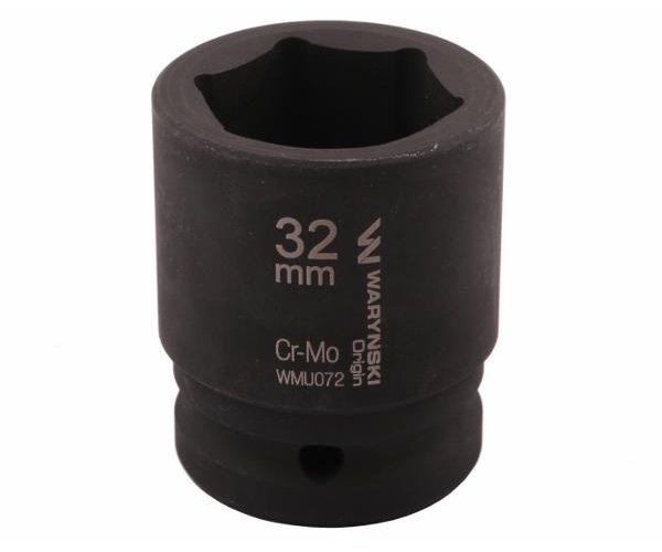 Nasadka udarowa sześciokątna 3/4". 32 mm. CrMo. DIN 3129. Waryński