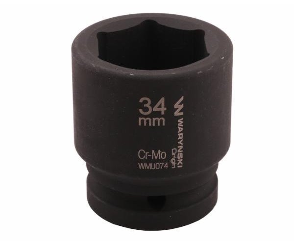 Nasadka udarowa sześciokątna 3/4". 34 mm. CrMo. DIN 3129. Waryński