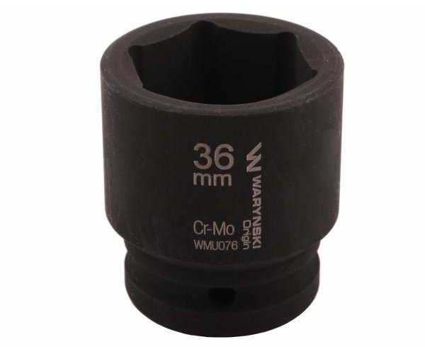 Nasadka udarowa sześciokątna 3/4". 36 mm. CrMo. DIN 3129. Waryński