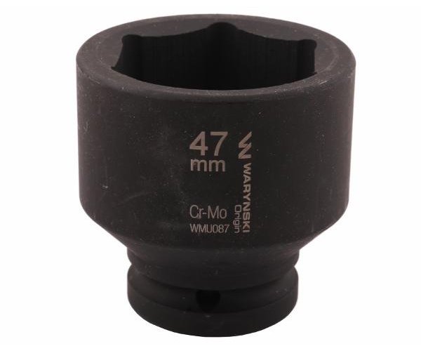 Nasadka udarowa sześciokątna 3/4". 47 mm. CrMo. DIN 3129. Waryński