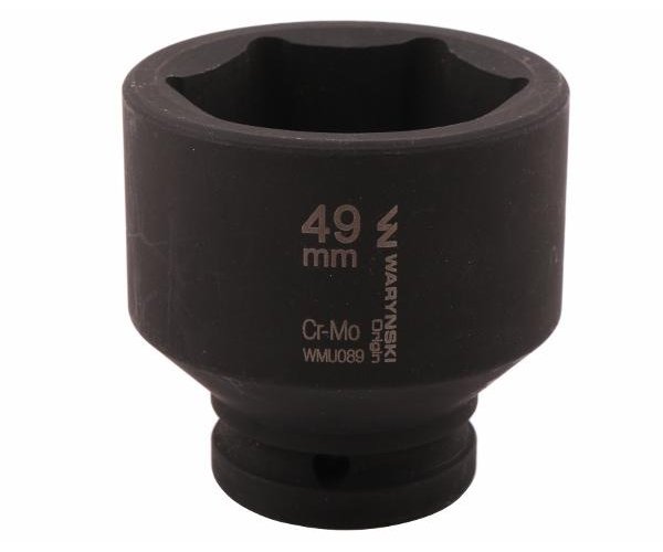 Nasadka udarowa sześciokątna 3/4". 49 mm. CrMo. DIN 3129. Waryński