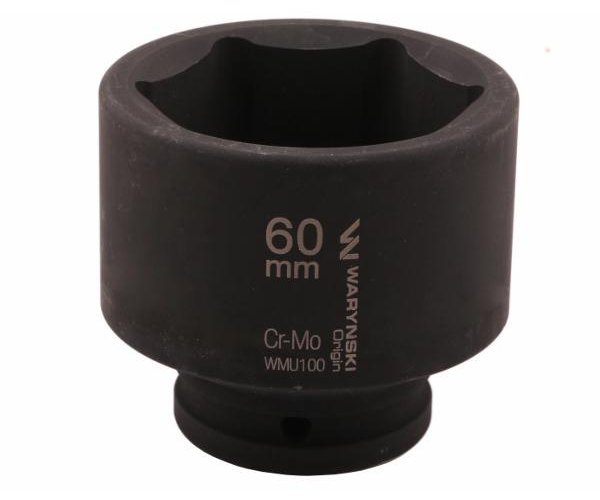 Nasadka udarowa sześciokątna 3/4". 60 mm. CrMo. DIN 3129. Waryński