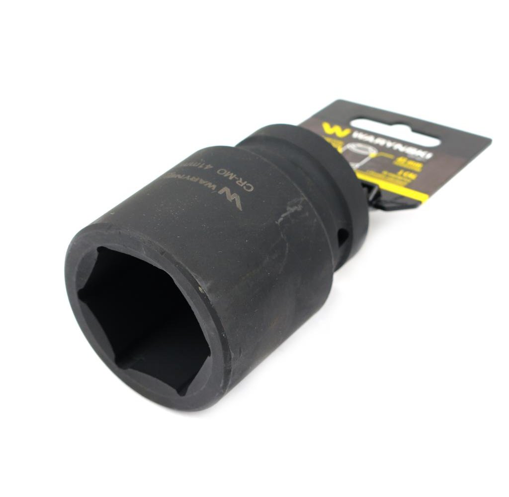 Nasadka udarowa sześciokątna 1"długa. 41 mm. CrMo. DIN 3129 Waryński