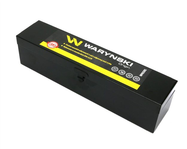 Zestaw nasadek udarowych 1" 4 cz. 27. 30. 32. 33 mm ze stali CrMo DIN 3129 Waryński