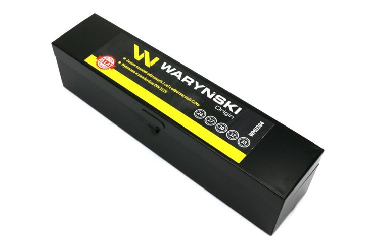 Zestaw nasadek udarowych 1" 5 cz. 24. 27. 30. 32. 33 mm ze stali CrMo DIN 3129 Waryński