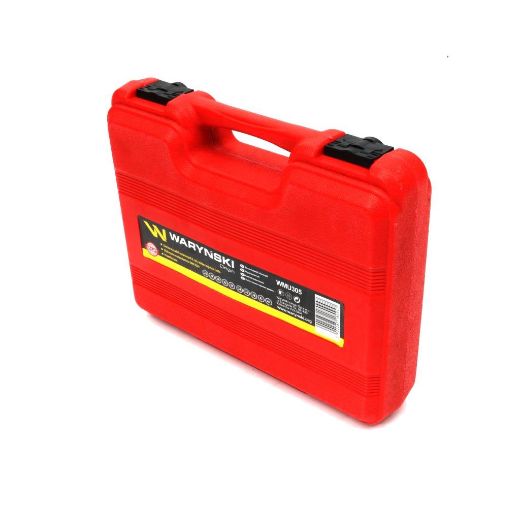 Zestaw nasadek udarowych 1" 10 cz. 24. 27. 30. 32. 33. 34 .36. 38. 41. 46 mm ze stali CrMo DIN 3129 Waryński