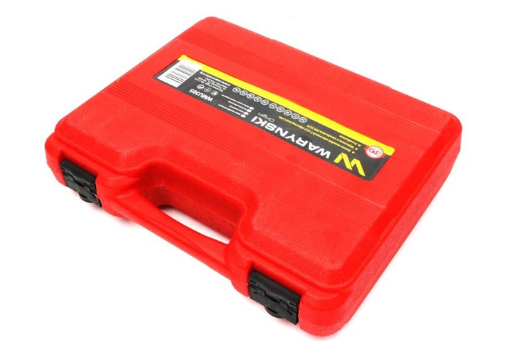 Zestaw nasadek udarowych 1" 10 cz. 24. 27. 30. 32. 33. 34 .36. 38. 41. 46 mm ze stali CrMo DIN 3129 Waryński