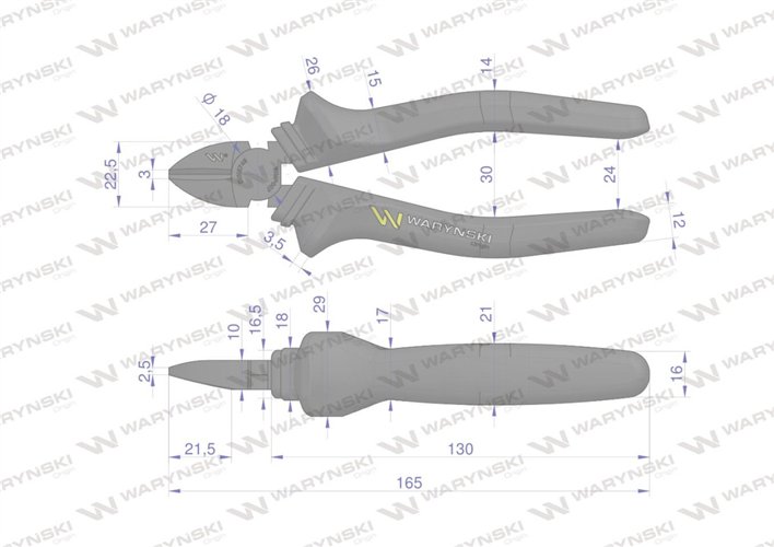 Szczypce boczne 160 mm Waryński