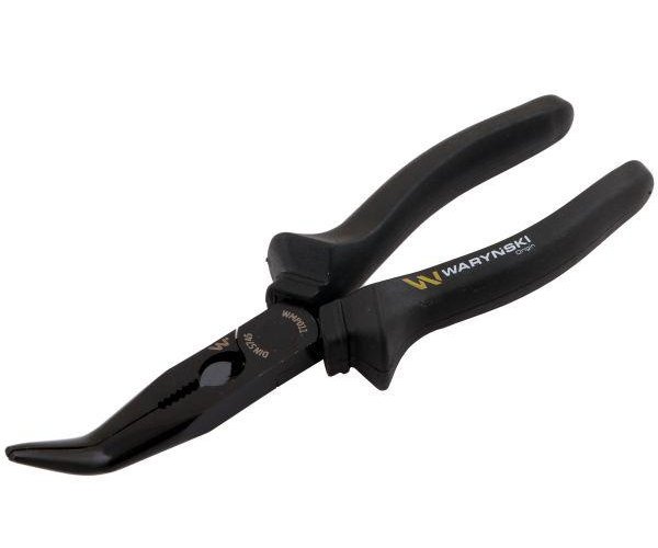 Szczypce wydłużone wygięte 200 mm Waryński