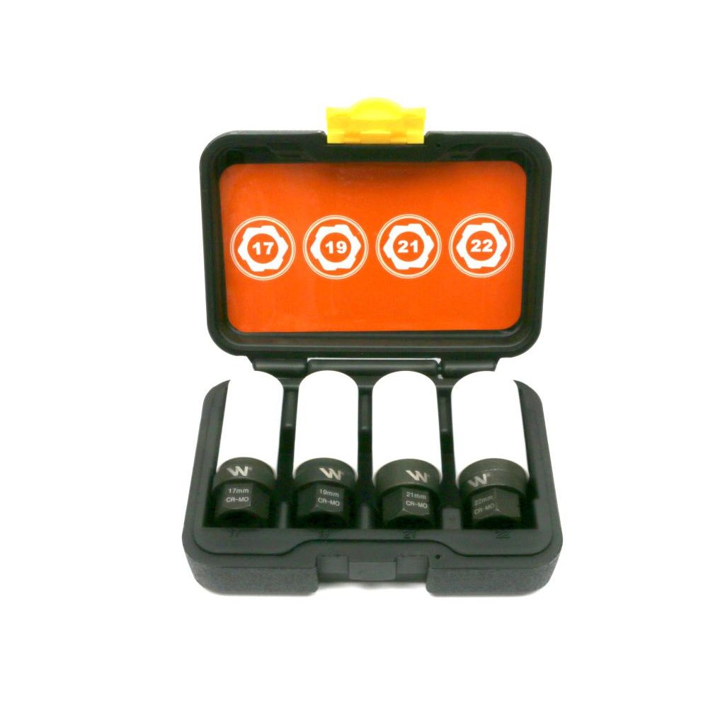 Zestaw nasadek udarowych 1/2 z uchwytem kluczowym. do awaryjnego odkręcania 5 el Waryński