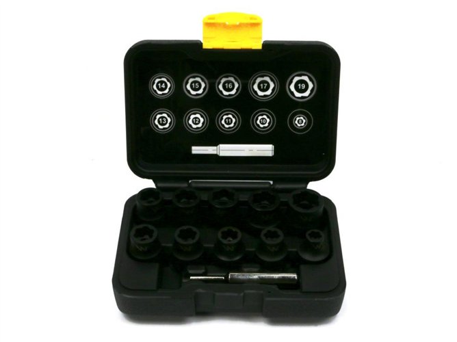 Zestaw nasadek udarowych 1/2 z uchwytem kluczowym do awaryjnego odkręcania 11 el Waryński