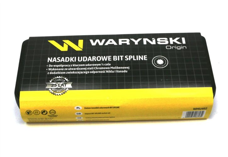 Zestaw nasadek udarowych 1/2 typu SPLINE 9 el Waryński