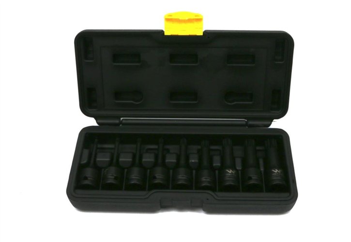 Zestaw nasadek udarowych 1/2 typu SPLINE 9 el Waryński