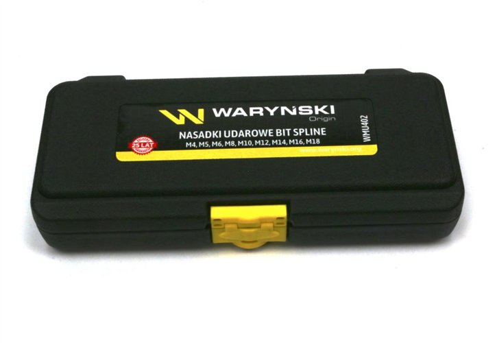 Zestaw nasadek udarowych 1/2 typu SPLINE 9 el Waryński