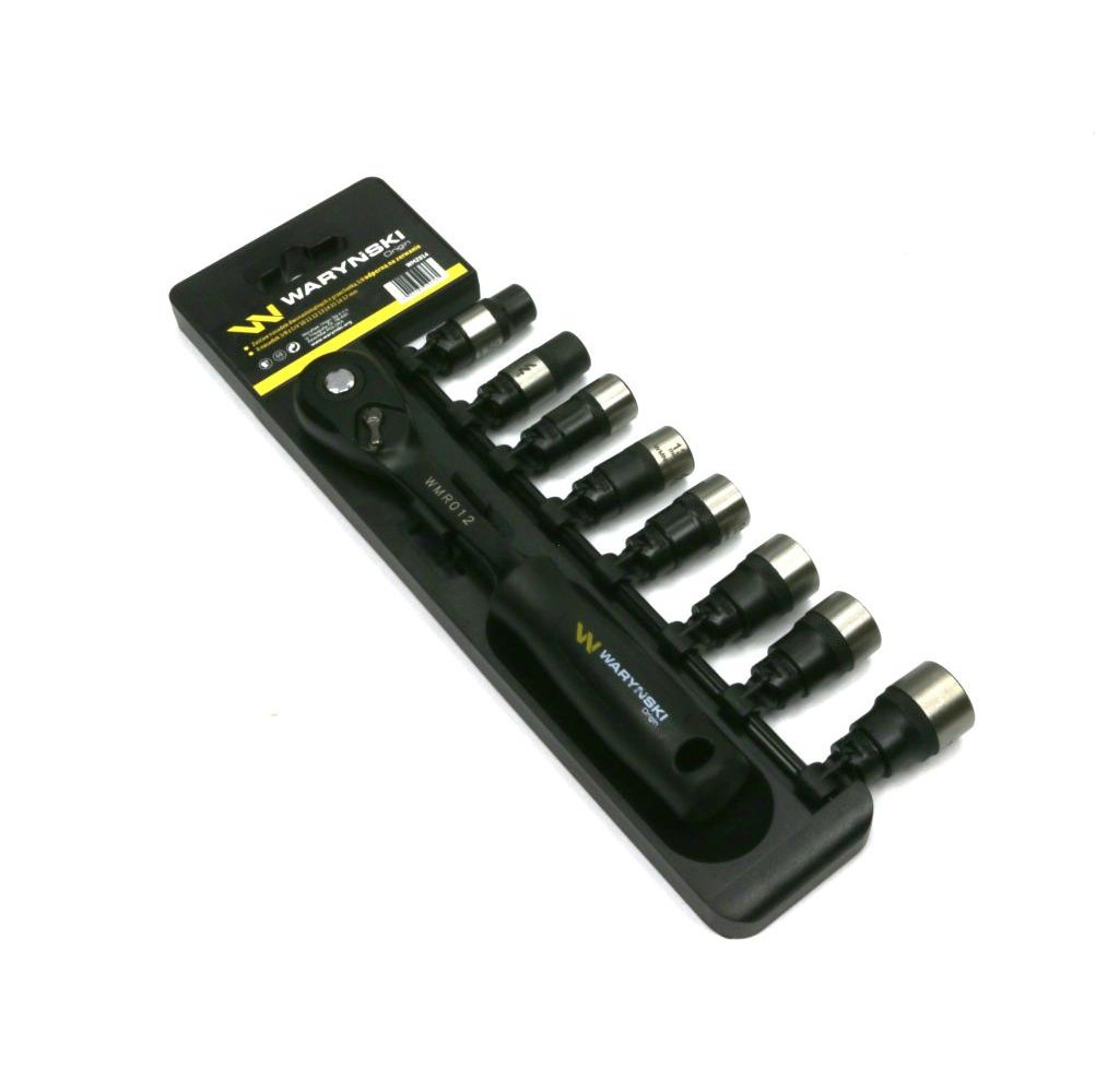 Zestaw L nasadek 3/8 10 11 12 13 14 15 16 17 mm z grzechotką Waryński