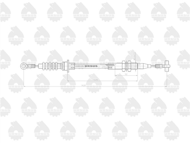 Linka - Hamulec L-1430mm 3714536M1 MF ORYGINAŁ URSUS