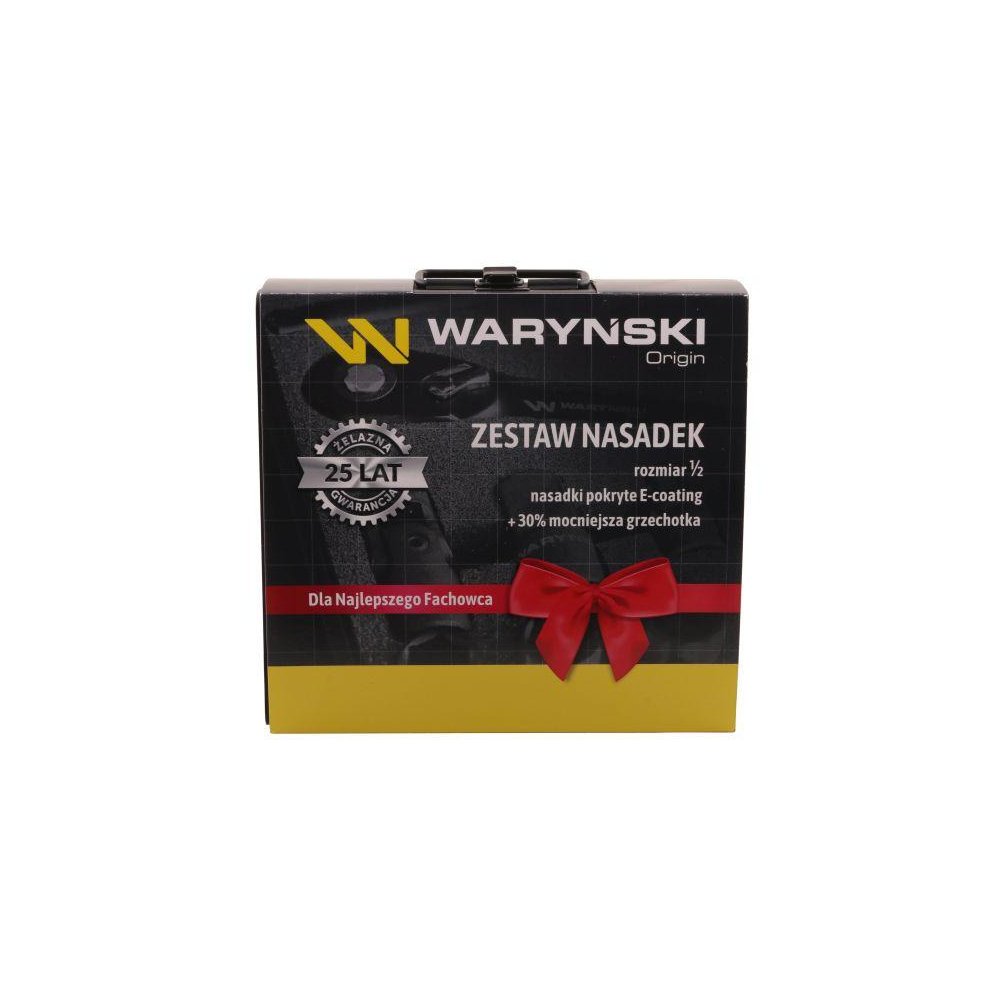 Zestaw nasadek w kasecie metalowej. 30 el. Waryński edycja prezentowa