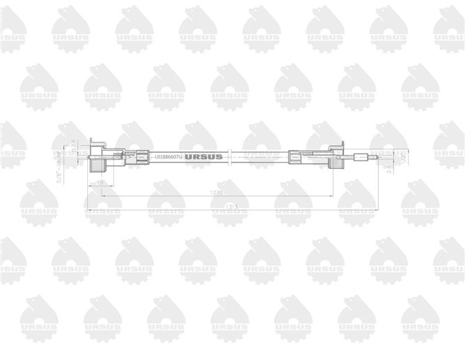 Linka - Licznika MTG (motogodzin) L-1270mm 1876289M92 MF ORYGINAŁ URSUS