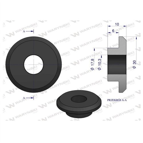 Tulejka wewnętrzna noża rozdrabniacza 18mm do noża 3mm zastosowanie Claas Waryński (sprzedawane po 25)