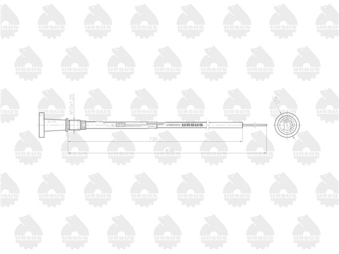 Linka - Gaszenie silnika L-850mm 1874438M1 MF ORYGINAŁ URSUS