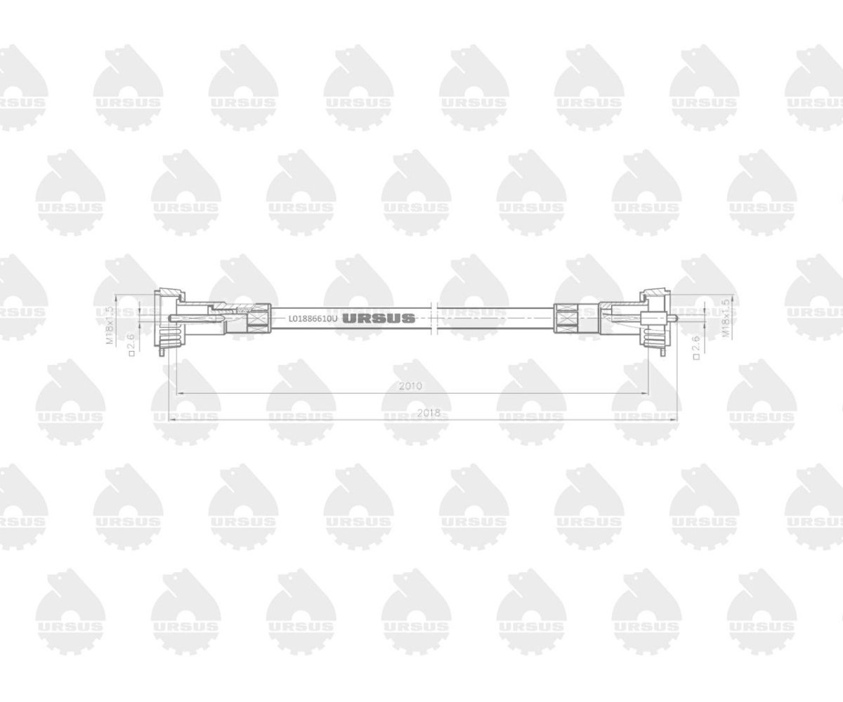 Linka - Licznika MTG (motogodzin) L-2010mm C-385 6 CYL. 15040. 886610 ORYGINAŁ URSUS