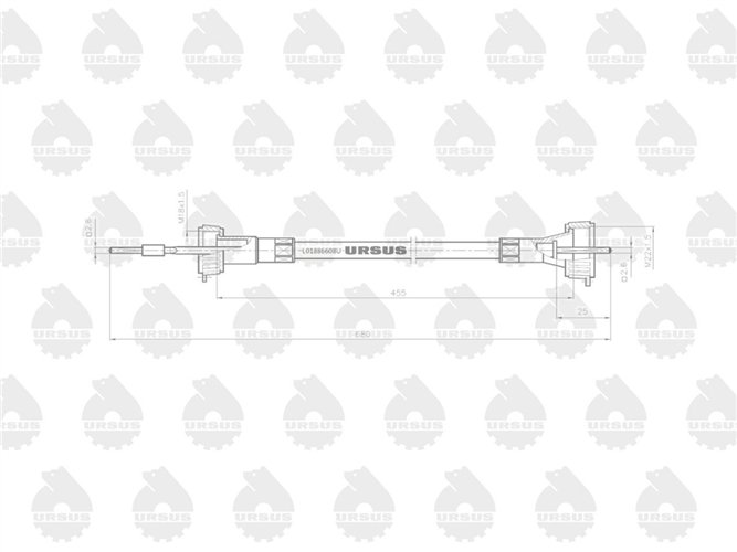 Linka - Licznika MTG (motogodzin) L-680mm C-328 ORYGINAŁ URSUS