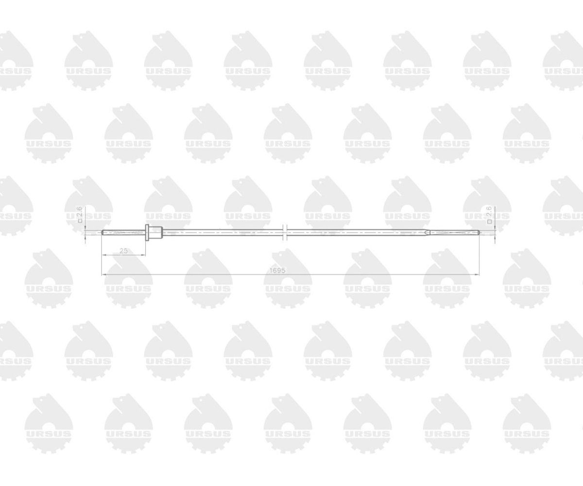 Linka - wkład - Licznika MTG (motogodzin) L-1695mm C-360 ORYGINAŁ URSUS