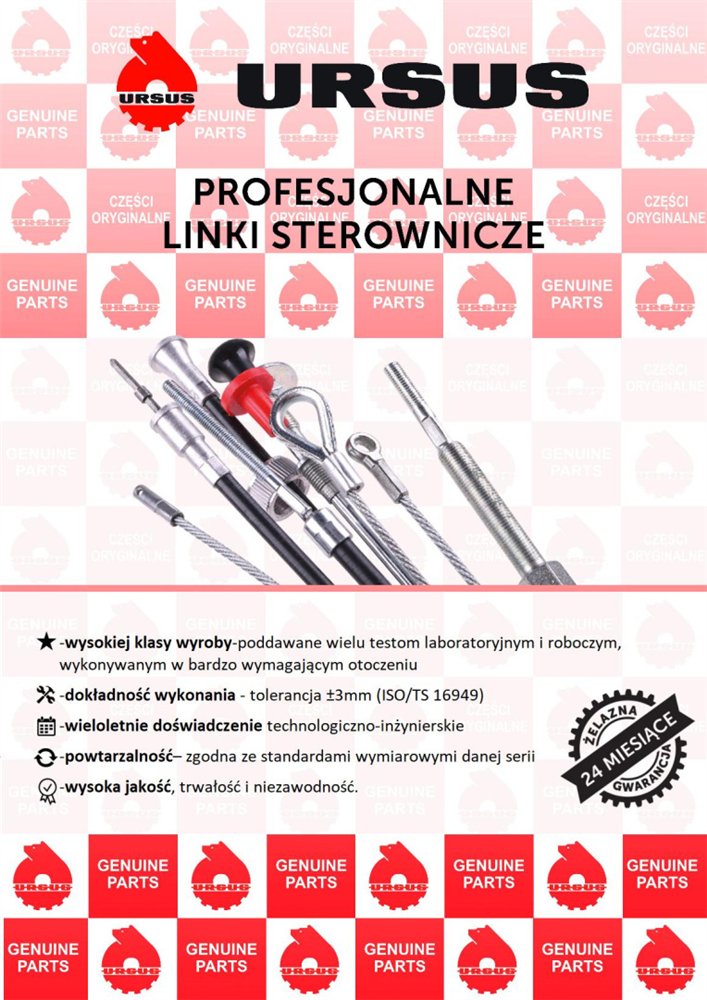 Linka - wkład - Licznika MTG (motogodzin) L-1695mm C-360 ORYGINAŁ URSUS